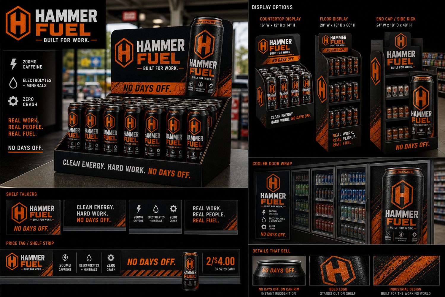 Hammer Fuel retail display and merchandising